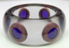 JE21 Judith Evans smoky amethyst bullseye dot bangle